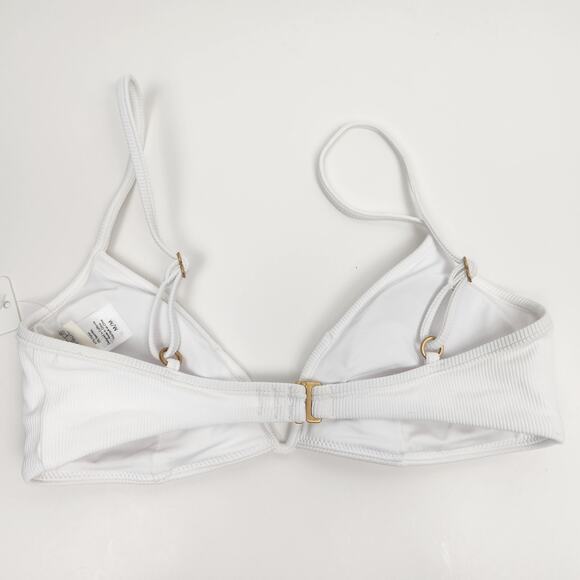 L*Space Helena Bikini Top in White Size Medium V Wired Front NWT - Picture 4 of 6
